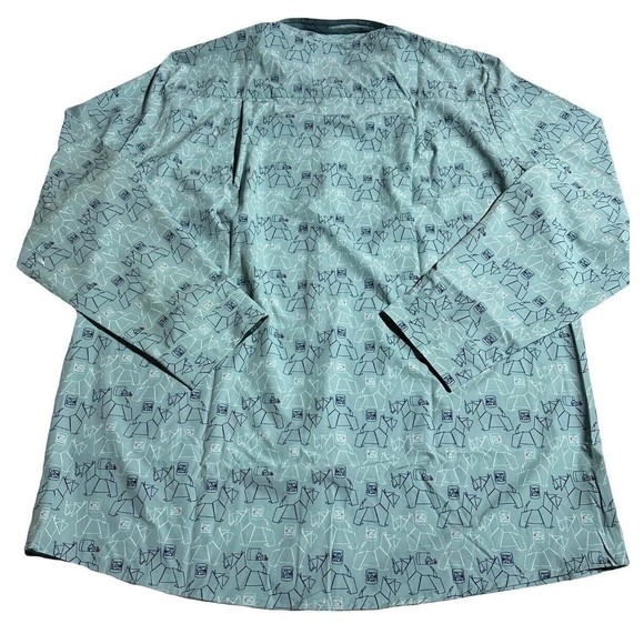 William Murray Scotch Blend Button Down Shirt Carolina Blue Scottie Size L NWT - Picture 9 of 15